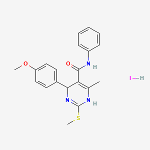 4-(4-methoxyphenyl)-6-methyl-2-methylsulfanyl-N-phenyl-1,4-dihydropyrimidine-5-carboxamide;hydroiodide