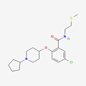 5-chloro-2-[(1-cyclopentyl-4-piperidinyl)oxy]-N-[2-(methylthio)ethyl]benzamide