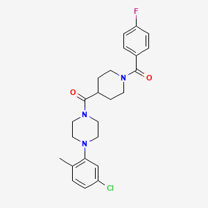 [4-(5-Chloro-2-methylphenyl)piperazin-1-yl]{1-[(4-fluorophenyl)carbonyl]piperidin-4-yl}methanone