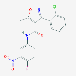 3-(2-chlorophenyl)-N-(4-fluoro-3-nitrophenyl)-5-methyl-1,2-oxazole-4-carboxamide