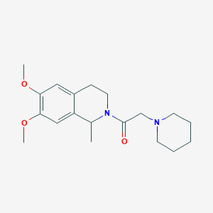 6,7-dimethoxy-1-methyl-2-(1-piperidinylacetyl)-1,2,3,4-tetrahydroisoquinoline