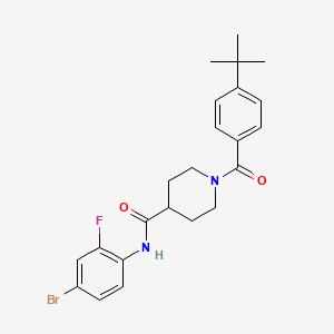 molecular formula C23H26BrFN2O2 B4050228 N-(4-bromo-2-fluorophenyl)-1-(4-tert-butylbenzoyl)-4-piperidinecarboxamide 