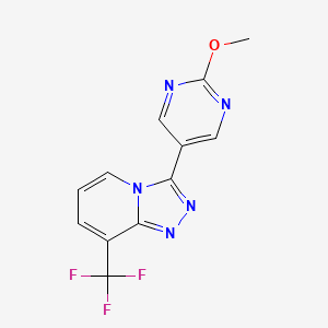 molecular formula C12H8F3N5O B4050244 3-(2-methoxy-5-pyrimidinyl)-8-(trifluoromethyl)[1,2,4]triazolo[4,3-a]pyridine 