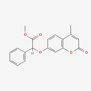 molecular formula C19H16O5 B4050262 [(4-甲基-2-氧代-2H-色满-7-基)氧基](苯基)乙酸甲酯 