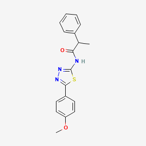 N-[5-(4-methoxyphenyl)-1,3,4-thiadiazol-2-yl]-2-phenylpropanamide