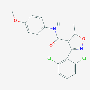 molecular formula C18H14Cl2N2O3 B405028 3-(2,6-dichlorophenyl)-N-(4-methoxyphenyl)-5-methyl-1,2-oxazole-4-carboxamide CAS No. 153948-48-2