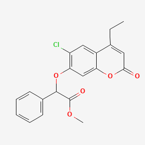 methyl 2-[(6-chloro-4-ethyl-2-oxo-2H-chromen-7-yl)oxy]-2-phenylacetate