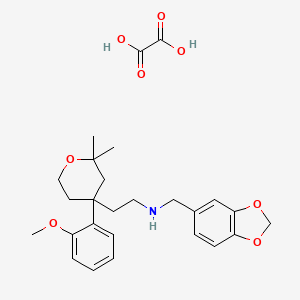 N-(1,3-benzodioxol-5-ylmethyl)-2-[4-(2-methoxyphenyl)-2,2-dimethyltetrahydro-2H-pyran-4-yl]ethanamine oxalate