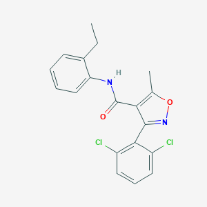molecular formula C19H16Cl2N2O2 B405030 3-(2,6-dichlorophenyl)-N-(2-ethylphenyl)-5-methyl-4-isoxazolecarboxamide CAS No. 349131-42-6