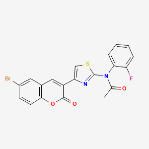 N-[4-(6-bromo-2-oxo-2H-chromen-3-yl)-1,3-thiazol-2-yl]-N-(2-fluorophenyl)acetamide