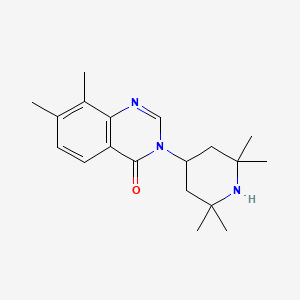 molecular formula C19H27N3O B4050318 7,8-dimethyl-3-(2,2,6,6-tetramethylpiperidin-4-yl)quinazolin-4(3H)-one 