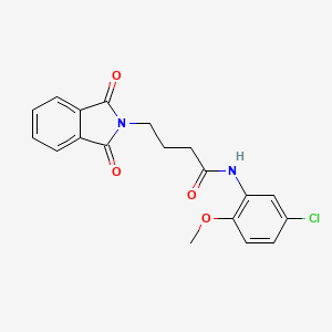 molecular formula C19H17ClN2O4 B4050343 N-(5-chloro-2-methoxyphenyl)-4-(1,3-dioxo-1,3-dihydro-2H-isoindol-2-yl)butanamide 