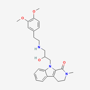 9-(3-{[2-(3,4-dimethoxyphenyl)ethyl]amino}-2-hydroxypropyl)-2-methyl-2,3,4,9-tetrahydro-1H-beta-carbolin-1-one