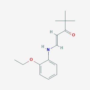 molecular formula C15H21NO2 B4050361 1-[(2-ethoxyphenyl)amino]-4,4-dimethyl-1-penten-3-one 