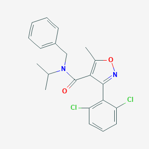 molecular formula C21H20Cl2N2O2 B405038 N-benzyl-3-(2,6-dichlorophenyl)-N-isopropyl-5-methyl-4-isoxazolecarboxamide CAS No. 349398-49-8