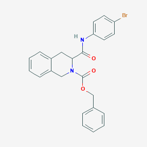 molecular formula C24H21BrN2O3 B405040 phenylmethyl 3-{[(4-bromophenyl)amino]carbonyl}-3,4-dihydroisoquinoline-2(1H)-carboxylate 