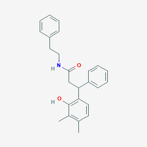 molecular formula C25H27NO2 B4050406 3-(2-hydroxy-3,4-dimethylphenyl)-3-phenyl-N-(2-phenylethyl)propanamide 