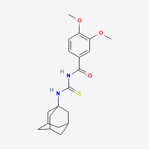 3,4-dimethoxy-N-(tricyclo[3.3.1.1~3,7~]dec-1-ylcarbamothioyl)benzamide