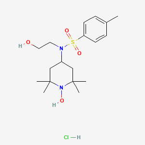 molecular formula C18H31ClN2O4S B4050451 N-(2-hydroxyethyl)-N-(1-hydroxy-2,2,6,6-tetramethylpiperidin-4-yl)-4-methylbenzenesulfonamide;hydrochloride 