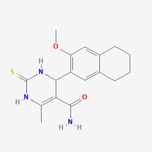 molecular formula C17H21N3O2S B4050481 4-(3-methoxy-5,6,7,8-tetrahydro-2-naphthalenyl)-6-methyl-2-thioxo-1,2,3,4-tetrahydro-5-pyrimidinecarboxamide 