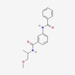 molecular formula C18H20N2O3 B4050499 3-(苯甲酰氨基)-N-(2-甲氧基-1-甲基乙基)苯甲酰胺 