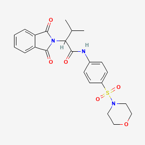 molecular formula C23H25N3O6S B4050547 2-(1,3-二氧代-1,3-二氢-2H-异吲哚-2-基)-3-甲基-N-[4-(4-吗啉基磺酰基)苯基]丁酰胺 