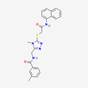 molecular formula C24H23N5O2S B4050560 3-甲基-N-[(4-甲基-5-{[2-(1-萘胺基)-2-氧代乙基]硫}-4H-1,2,4-三唑-3-基)甲基]苯甲酰胺 