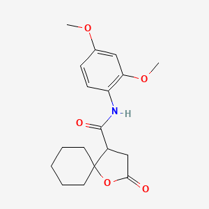 N-(2,4-dimethoxyphenyl)-2-oxo-1-oxaspiro[4.5]decane-4-carboxamide