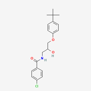 molecular formula C20H24ClNO3 B4050563 N-[3-(4-tert-butylphenoxy)-2-hydroxypropyl]-4-chlorobenzamide 