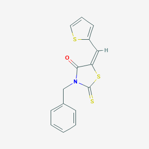 molecular formula C15H11NOS3 B405057 3-Benzyl-5-(2-thienylmethylene)-2-thioxo-1,3-thiazolidin-4-one CAS No. 324565-30-2