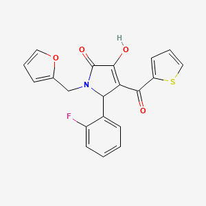 molecular formula C20H14FNO4S B4050588 5-(2-fluorophenyl)-1-(2-furylmethyl)-3-hydroxy-4-(2-thienylcarbonyl)-1,5-dihydro-2H-pyrrol-2-one 