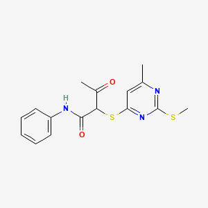 2-{[6-methyl-2-(methylthio)-4-pyrimidinyl]thio}-3-oxo-N-phenylbutanamide