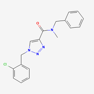 molecular formula C18H17ClN4O B4050598 N-benzyl-1-(2-chlorobenzyl)-N-methyl-1H-1,2,3-triazole-4-carboxamide 