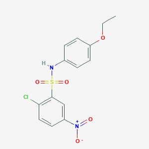 molecular formula C14H13ClN2O5S B4050601 2-chloro-N-(4-ethoxyphenyl)-5-nitrobenzenesulfonamide 