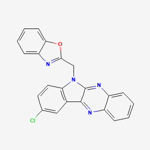 2-[(2-Chloroindolo[2,3-b]quinoxalin-5-yl)methyl]benzoxazole