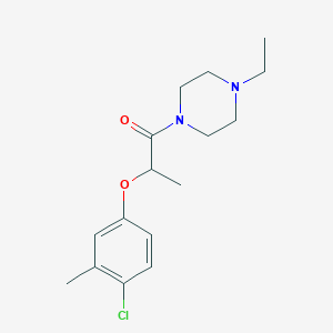 molecular formula C16H23ClN2O2 B4050654 1-[2-(4-chloro-3-methylphenoxy)propanoyl]-4-ethylpiperazine 