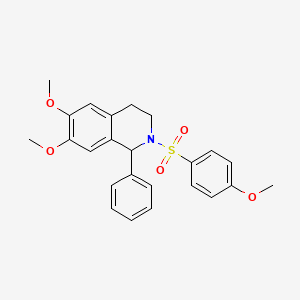 molecular formula C24H25NO5S B4050674 6,7-DIMETHOXY-1-PHENYL-3,4-DIHYDRO-2(1H)-ISOQUINOLINYL (4-METHOXYPHENYL) SULFONE 