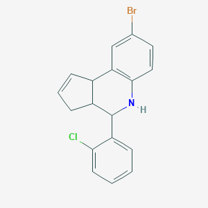 molecular formula C18H15BrClN B405069 8-bromo-4-(2-chlorophenyl)-3a,4,5,9b-tetrahydro-3H-cyclopenta[c]quinoline 