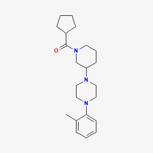 molecular formula C22H33N3O B4050703 1-[1-(环戊基羰基)-3-哌啶基]-4-(2-甲苯基)哌嗪 