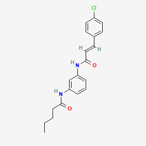 N-[3-[[(E)-3-(4-chlorophenyl)prop-2-enoyl]amino]phenyl]pentanamide