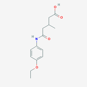 molecular formula C14H19NO4 B4050711 5-(4-Ethoxyanilino)-3-methyl-5-oxopentanoic acid 