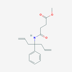 molecular formula C18H23NO3 B405073 N-(1-Allyl-1-phenyl-but-3-enyl)-succinamic acid methyl ester 