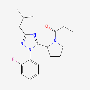 1-(2-fluorophenyl)-3-isobutyl-5-(1-propionylpyrrolidin-2-yl)-1H-1,2,4-triazole