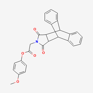 4-methoxyphenyl (16,18-dioxo-17-azapentacyclo[6.6.5.0~2,7~.0~9,14~.0~15,19~]nonadeca-2,4,6,9,11,13-hexaen-17-yl)acetate