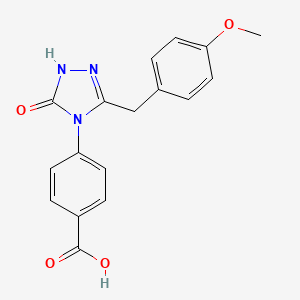 4-[3-(4-methoxybenzyl)-5-oxo-1,5-dihydro-4H-1,2,4-triazol-4-yl]benzoic acid