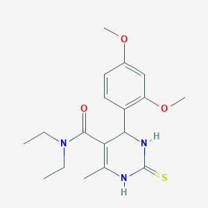 molecular formula C18H25N3O3S B4050780 4-(2,4-二甲氧基苯基)-N,N-二乙基-6-甲基-2-硫代-1,2,3,4-四氢-5-嘧啶甲酰胺 