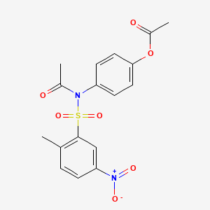 4-{acetyl[(2-methyl-5-nitrophenyl)sulfonyl]amino}phenyl acetate