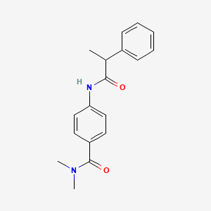 molecular formula C18H20N2O2 B4050800 N,N-dimethyl-4-(2-phenylpropanoylamino)benzamide 