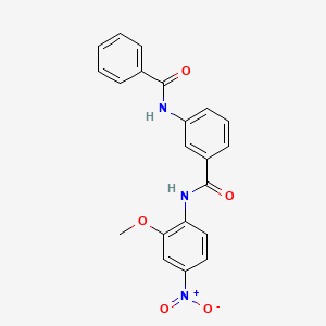 3-(benzoylamino)-N-(2-methoxy-4-nitrophenyl)benzamide