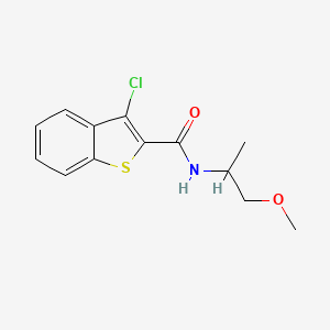 molecular formula C13H14ClNO2S B4050857 3-chloro-N-(1-methoxypropan-2-yl)-1-benzothiophene-2-carboxamide 